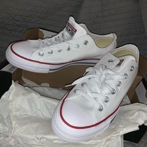 BRAND NEW white all star white converse